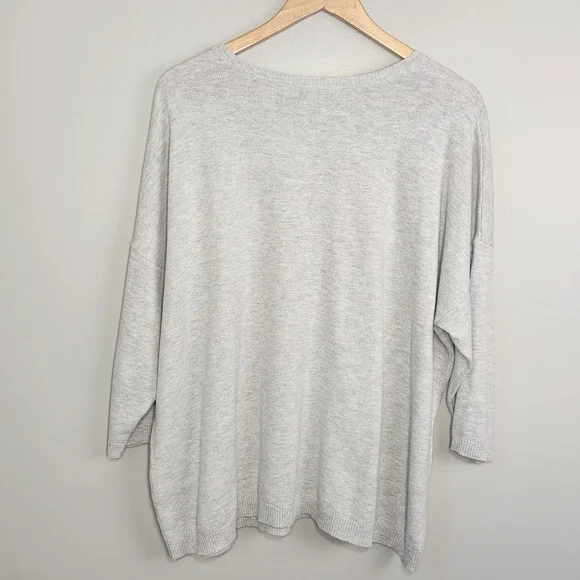 J. Jill Hummingbird Sweater Gray Size 2X Relaxed - Picture 10 of 10